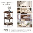 TECTAKE - Table d’appoint COLCHESTER 40x61cm Bois foncé industriel, rustique - vignette