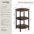 TECTAKE - Table d’appoint COLCHESTER 40x61cm Bois foncé industriel, rustique - vignette
