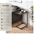 TECTAKE - Table d’appoint Erie 40x30x63cm Bois foncé industriel, rustique - vignette