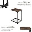 TECTAKE - Table d’appoint Erie 40x30x63cm Bois foncé industriel, rustique - vignette