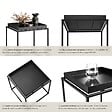 TECTAKE - Table d'appoint CAMBRIDGE 40x40x44cm noir - vignette