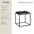 TECTAKE - Table d'appoint CAMBRIDGE 40x40x44cm noir - vignette