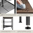 TECTAKE - Table d’appoint LINCOLN 40,5x40x50,5cm Bois foncé industriel, rustique - vignette