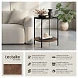 TECTAKE - Table d’appoint SUNDERLAND 45,5x54,5cm Bois foncé industriel, rustique - vignette