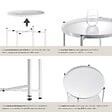 TECTAKE - Table d’appoint OXFORD blanc - vignette