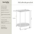 TECTAKE - Table d’appoint OXFORD blanc - vignette