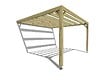 MA PERGOLA BOIS - Pergola bois - 4m x 4m - adossée - sens largeur - livraison comprise - vignette