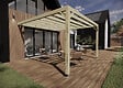 MA PERGOLA BOIS - Pergola bois - 4m x 4m - adossée - sens largeur - livraison comprise - vignette