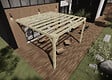 MA PERGOLA BOIS - Pergola bois - 4m x 4m - adossée - sens largeur - livraison comprise - vignette
