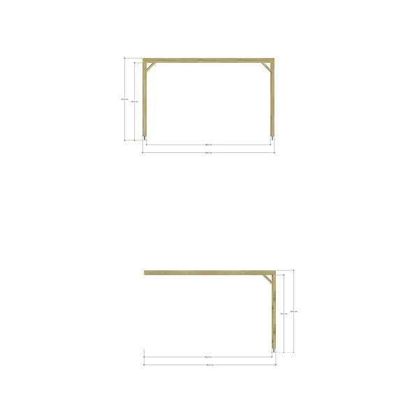 MA PERGOLA BOIS - Pergola bois - 4m x 4m - adossée - sens largeur - livraison comprise - large