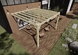 MA PERGOLA BOIS - Pergola bois - 4m x 4m - adossée - sens profondeur - livraison comprise - vignette