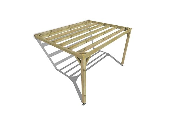 MA PERGOLA BOIS - Pergola bois - 4m x 3m - adossée - sens largeur - livraison comprise - large
