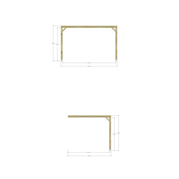 MA PERGOLA BOIS - Pergola bois - 4m x 3m - adossée - sens largeur - livraison comprise - large
