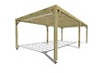 MA PERGOLA BOIS - Pergola bois - 8m x 4m - indépendante - sens profondeur - livraison comprise - vignette