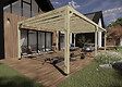 MA PERGOLA BOIS - Pergola bois - 8m x 4m - indépendante - sens profondeur - livraison comprise - vignette