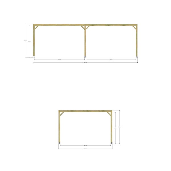 MA PERGOLA BOIS - Pergola bois - 8m x 4m - indépendante - sens profondeur - livraison comprise - large