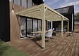 MA PERGOLA BOIS - Pergola bois - 8m x 3m - adossée - sens profondeur - livraison comprise - vignette