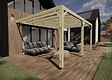 MA PERGOLA BOIS - Pergola bois - 5m x 4m - adossée - sens profondeur - livraison comprise - vignette