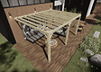 MA PERGOLA BOIS - Pergola bois - 5m x 4m - adossée - sens profondeur - livraison comprise - vignette