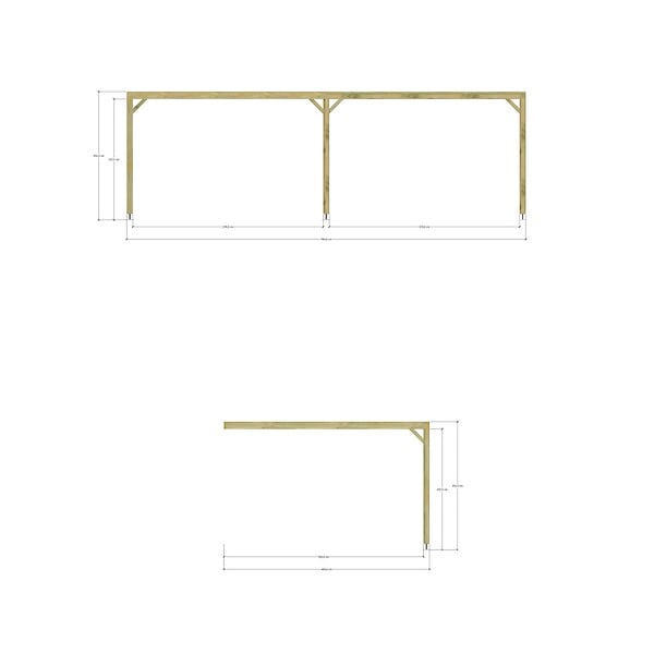 MA PERGOLA BOIS - Pergola bois - 8m x 4m - adossée - sens profondeur - livraison comprise - large
