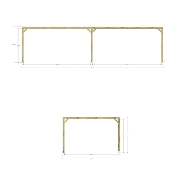 MA PERGOLA BOIS - Pergola bois - 10m x 4m - indépendante - sens largeur - livraison comprise - large