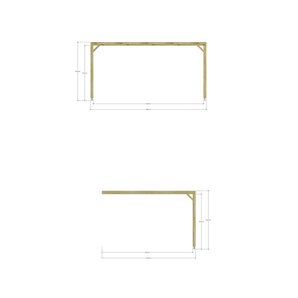 MA PERGOLA BOIS - Pergola bois - 5m x 4m - adossée - sens largeur - livraison comprise - large