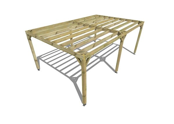 MA PERGOLA BOIS - Pergola bois - 6m x 4m - indépendante - sens largeur - livraison comprise - large