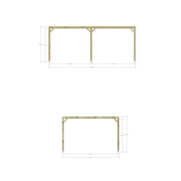 MA PERGOLA BOIS - Pergola bois - 6m x 4m - indépendante - sens largeur - livraison comprise - large