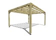MA PERGOLA BOIS - Pergola bois - 5m x 4m - indépendante - sens largeur - livraison comprise - vignette