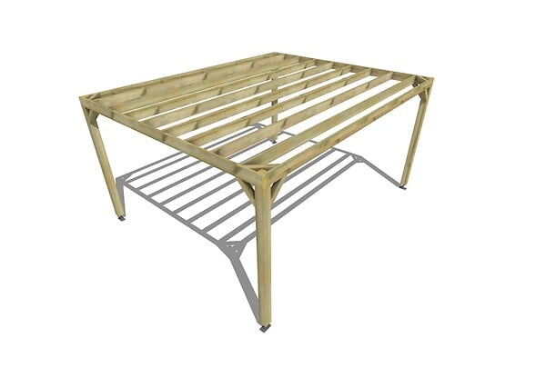MA PERGOLA BOIS - Pergola bois - 5m x 4m - indépendante - sens largeur - livraison comprise - large