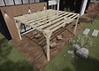 MA PERGOLA BOIS - Pergola bois - 5m x 4m - indépendante - sens largeur - livraison comprise - vignette