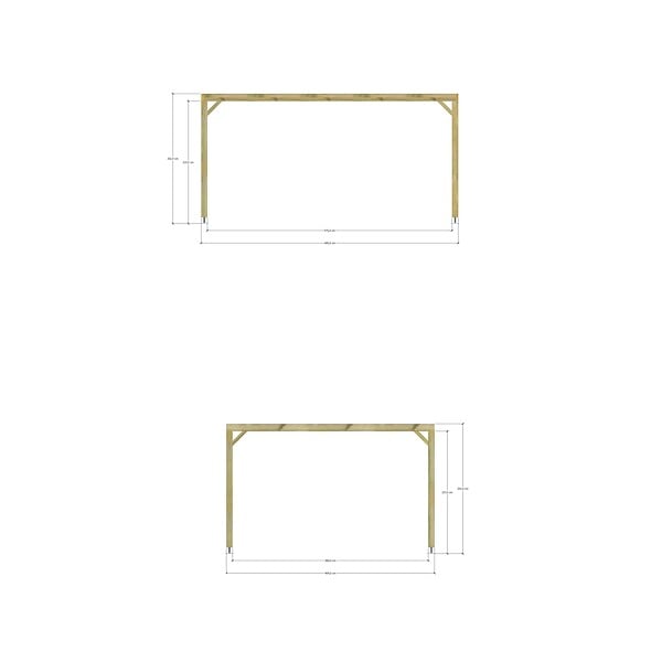 MA PERGOLA BOIS - Pergola bois - 5m x 4m - indépendante - sens largeur - livraison comprise - large