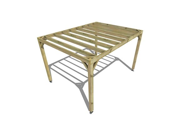 MA PERGOLA BOIS - Pergola bois - 4m x 3m - indépendante - sens profondeur - livraison comprise - large