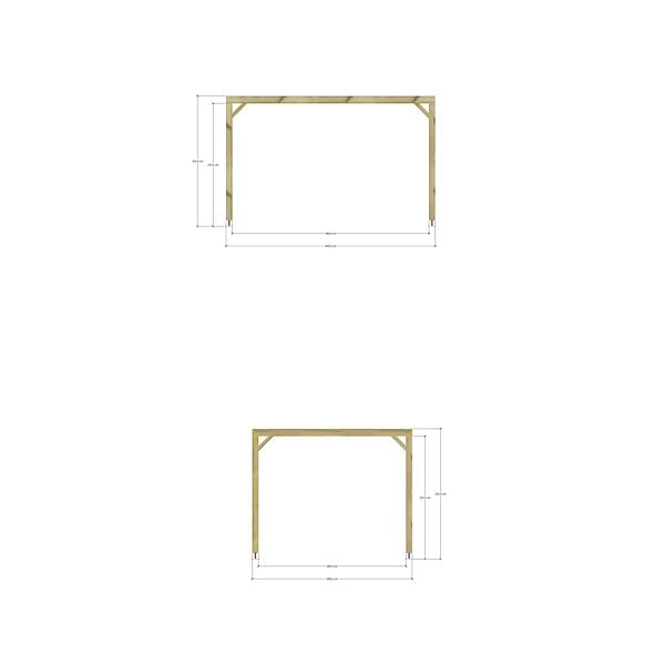 MA PERGOLA BOIS - Pergola bois - 4m x 3m - indépendante - sens profondeur - livraison comprise - large