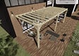 MA PERGOLA BOIS - Pergola bois - 7m x 3m - adossée - sens profondeur - livraison comprise - vignette