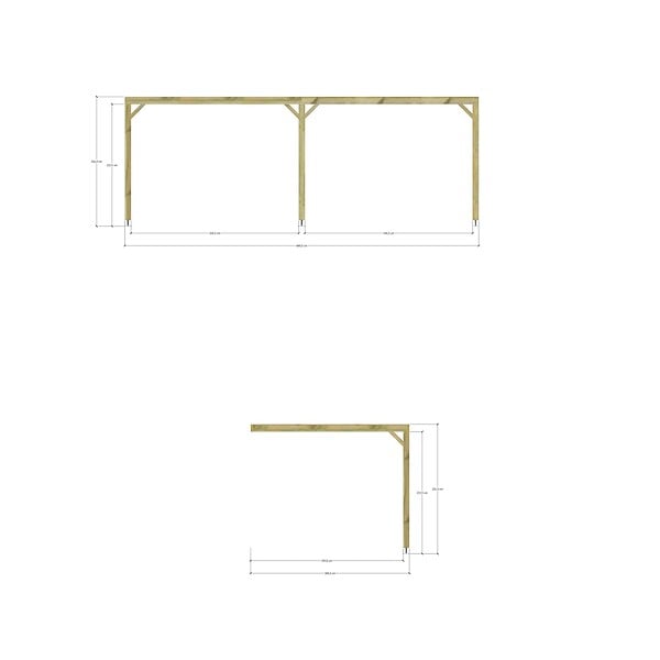 MA PERGOLA BOIS - Pergola bois - 7m x 3m - adossée - sens profondeur - livraison comprise - large