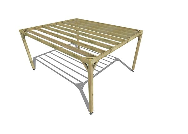 MA PERGOLA BOIS - Pergola bois - 4m x 5m - indépendante - sens profondeur - livraison comprise - large