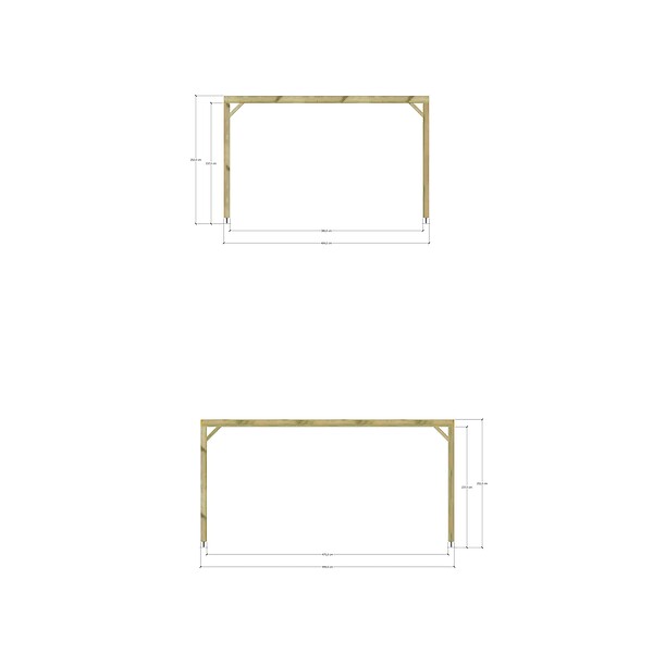 MA PERGOLA BOIS - Pergola bois - 4m x 5m - indépendante - sens profondeur - livraison comprise - large