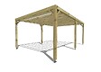 MA PERGOLA BOIS - Pergola bois - 6m x 4m - indépendante - sens profondeur - livraison comprise - vignette