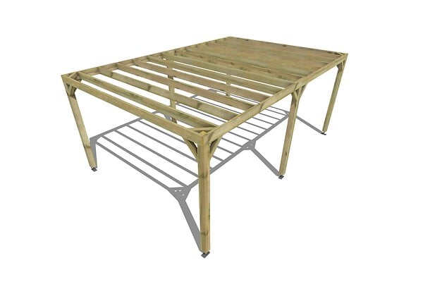 MA PERGOLA BOIS - Pergola bois - 6m x 4m - indépendante - sens profondeur - livraison comprise - large