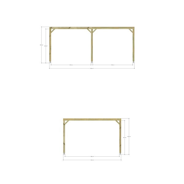 MA PERGOLA BOIS - Pergola bois - 6m x 4m - indépendante - sens profondeur - livraison comprise - large