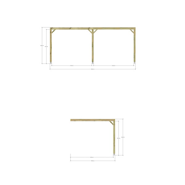 MA PERGOLA BOIS - Pergola bois - 6m x 3m - adossée - sens profondeur - livraison comprise - large