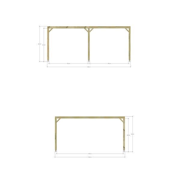 MA PERGOLA BOIS - Pergola bois - 6m x 5m - indépendante - sens profondeur - livraison comprise - large
