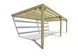 MA PERGOLA BOIS - Pergola bois - 8m x 4m - adossée - sens largeur - livraison comprise - vignette
