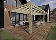 MA PERGOLA BOIS - Pergola bois - 8m x 4m - adossée - sens largeur - livraison comprise - vignette