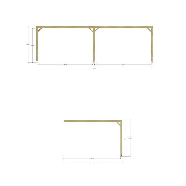 MA PERGOLA BOIS - Pergola bois - 8m x 4m - adossée - sens largeur - livraison comprise - large