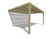MA PERGOLA BOIS - Pergola bois - 5m x 4m - adossée - sens largeur - platelage bois - livraison comprise - vignette