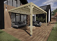 MA PERGOLA BOIS - Pergola bois - 5m x 4m - adossée - sens largeur - platelage bois - livraison comprise - vignette