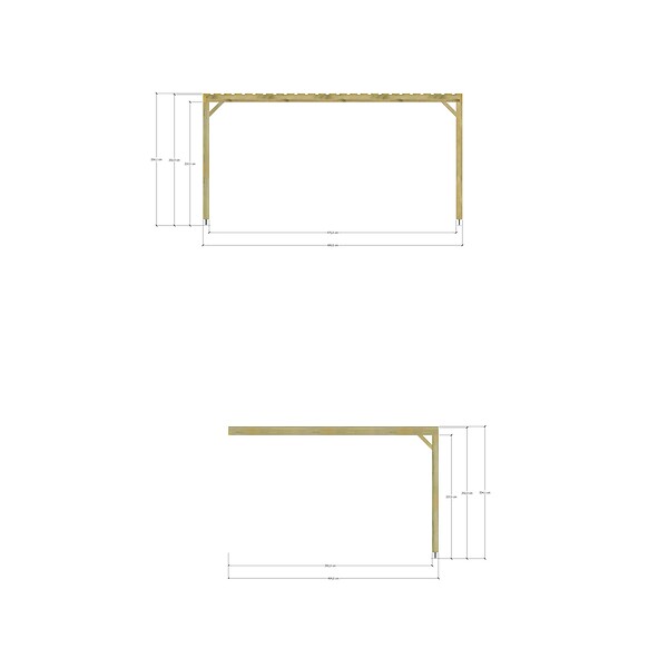 MA PERGOLA BOIS - Pergola bois - 5m x 4m - adossée - sens largeur - platelage bois - livraison comprise - large