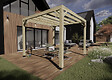 MA PERGOLA BOIS - Pergola bois - 3m x 3m - indépendante - sens largeur - livraison comprise - vignette